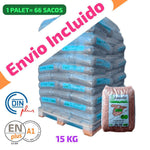 1 PALET DE 66 SACOS CERTIFICADO DIN ENPLUS A1 15KG